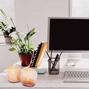 Natural Himalayan Salt Tea Light Candle Holders Pack