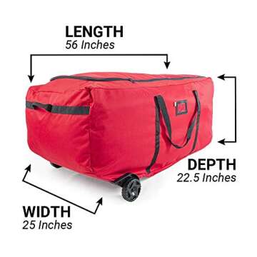 [Rolling Duffle Bag Tree Storage Bag] - Big Wheeled 9 Foot Christmas Tree Storage Bag for Artificial...