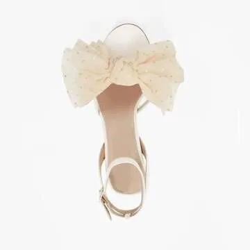 Coutgo Bow Tie High Stiletto Heels for Weddings