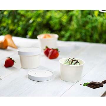 8 oz Paper Food Containers with Vented Lids - 25 Count