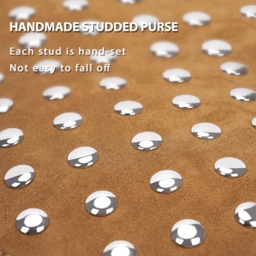 YFGBCX Suede Studded Shoulder Bag for Women