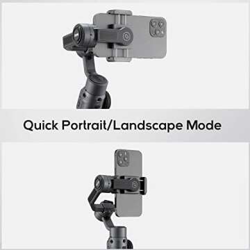 Zhiyun Smartphone Gimbal Smooth 5 Combo 3-Axis Handheld Stabilizer w/Tripod for iPhone Android Cellphone for Vlogging YouTube Vlog TikTok Instagram Live Video w/LED Fill Light