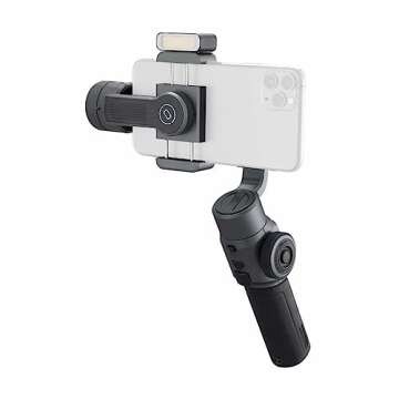 Zhiyun Smartphone Gimbal Smooth 5 Combo 3-Axis Handheld Stabilizer w/Tripod for iPhone Android Cellphone for Vlogging YouTube Vlog TikTok Instagram Live Video w/LED Fill Light