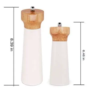 Elegant Wooden Salt and Pepper Grinder Set for Home Decor