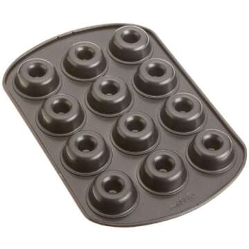 Wilton Small Donut Pan for 12 Mini Treats in Steel