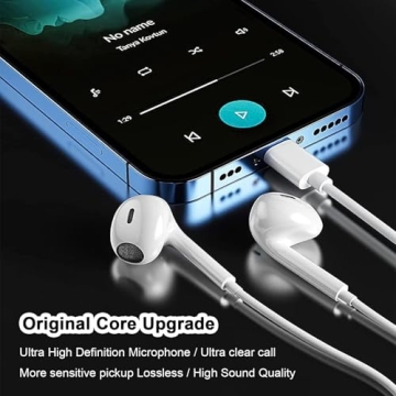USB C Headphones for iPhone & Galaxy - HiFi Earbuds