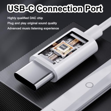 USB C Headphones for iPhone & Galaxy - HiFi Earbuds