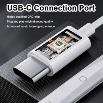 USB C Headphones for iPhone & Galaxy - HiFi Earbuds