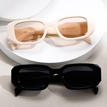 KIMORN Rectangle Sunglasses for Trendy Sun Protection