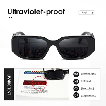 KIMORN Rectangle Sunglasses for Trendy Sun Protection