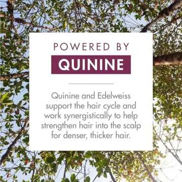 Klorane - Strengthening Shampoo - with Quinine & Edelweiss For Thinning Hair - Support Thicker Hair - Silicone, Paraben & Sulfate Free - 13.5 fl. oz.