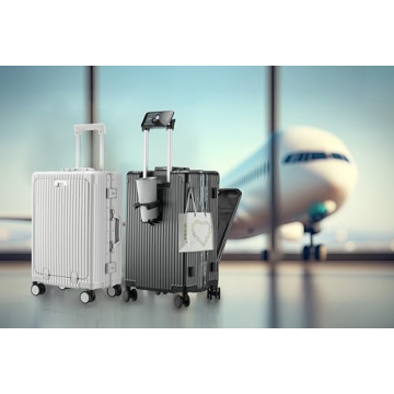 CAARANY 20inch Carry-On Luggage with USB Port and TSA Lock