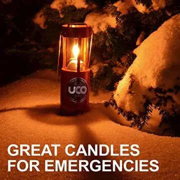 UCO 12-Hour Natural Beeswax Long-Burning Candles for UCO Candle Lanterns and Emergency Preparedness, Made in USA – Emergency Candles for Power Outage, 9-pack