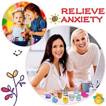 80pcs Mochi Squishy Toys, Mini Kawaii Squishy Fidget Toys Bundles Squishies Party Favors for Kids Gift for Easter Basket Stuffers Egg Fillers Birthday Classroom Prize Pinata Christmas Stocking