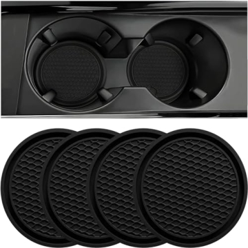 ZSDY Car Cup Coaster Set - 4PCS Non-Slip Cup Holder Accessories for Cars