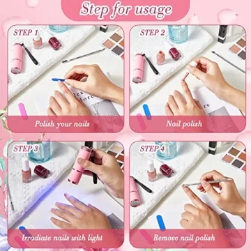Mini LED Nail Lamp for Fast Drying Gel Nails at Home