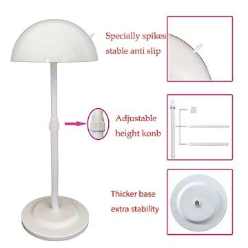 Adjustable Height Wig Stand for Easy Styling and Display