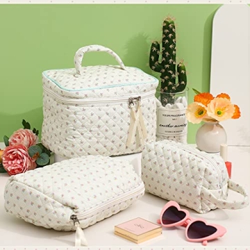 Stylish 3-Piece Makeup Bags for Women - Paterr Set