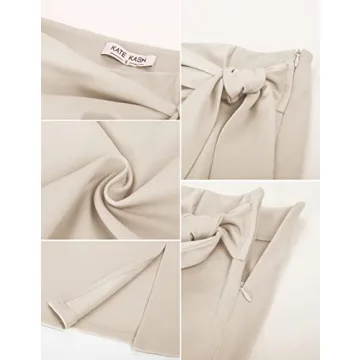 Elegant High Waist Bow Tie Pencil Skirt for Women