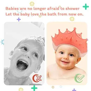 Crown Baby Shower Cap - Adjustable & Soft for Kids