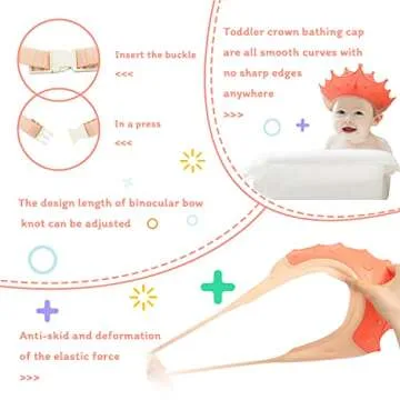 Crown Baby Shower Cap - Adjustable & Soft for Kids