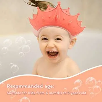 Crown Baby Shower Cap - Adjustable & Soft for Kids