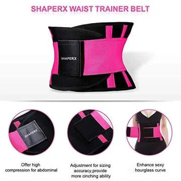 SHAPERX Waist Trainer Belt - Adjustable Comfort & Style