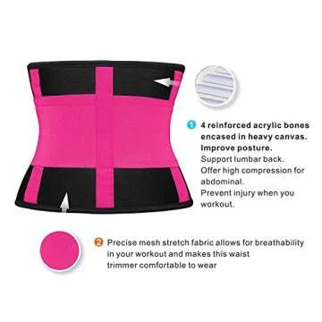 SHAPERX Waist Trainer Belt - Adjustable Comfort & Style
