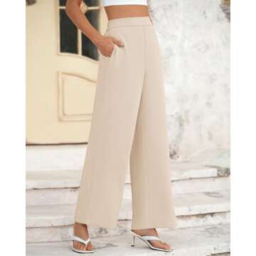 Chic BTFBM Women's Wide Leg Pants with Pockets