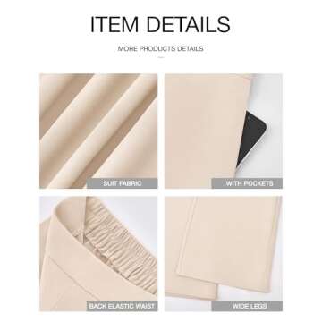 Chic BTFBM Women's Wide Leg Pants with Pockets