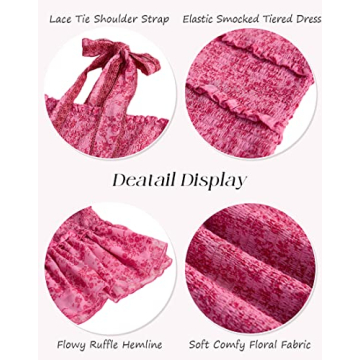 Fazortev Womens Summer Ruffle Mini Dress - Floral & Fun