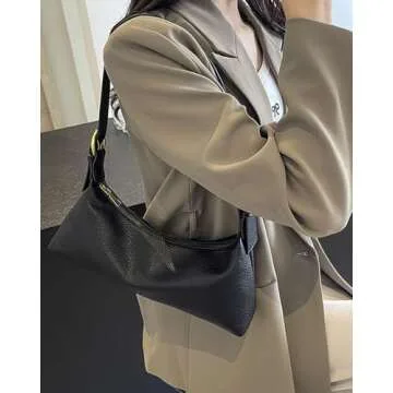 Shoulder Bag For Women Top Handle Purse Vegan Leather Handbag Medium Crossbody Bags Vintage Shoulder Bag