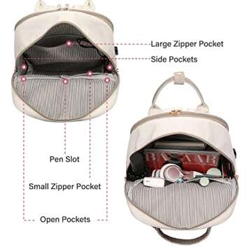 Stylish LOVEVOOK Waterproof Laptop Backpack for Women