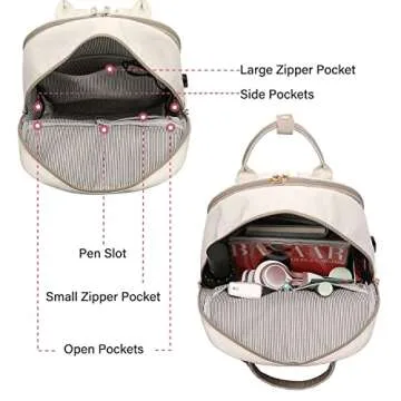 Stylish LOVEVOOK Waterproof Laptop Backpack for Women