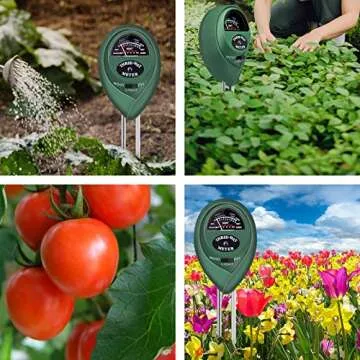 KVISTER Soil Moisture Meter for Plants, 3-in-1 Soil pH Meter Plant Water Meter, Soil Tester for Plant Care, Gardening Tool Great for Garden Lawn Farm Indoor Outdoor(Green)