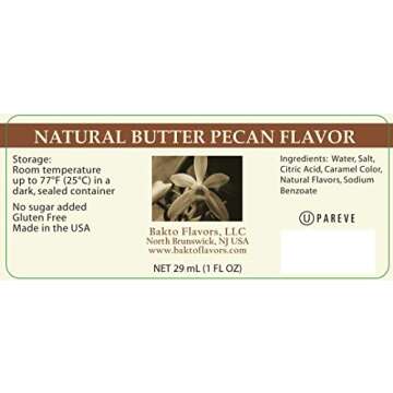 Bakto Flavors Natural Butter Pecan Flavor(1 FL OZ) Pack of 3