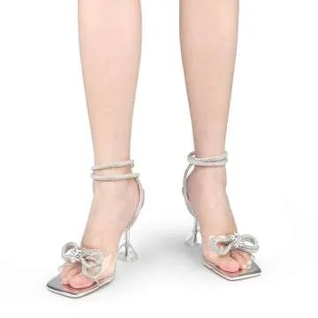 Zzheels Crystal Slingback Heels for Parties and Dates
