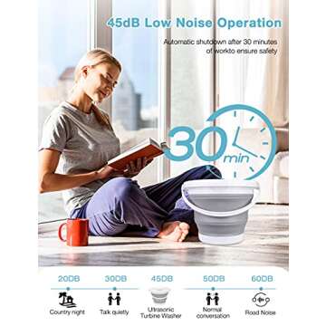 Compact Ultrasonic Washing Machine for Travel & Dorms