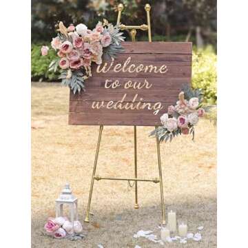 MISSPIN Fall Artificial Flowers Combo Box Set for DIY Wedding Bridal Bouquets Fake Peony Flowers Leaf with Stems Centerpieces Arrangements Party Baby Shower Home Autumn Decorations(Champagne)