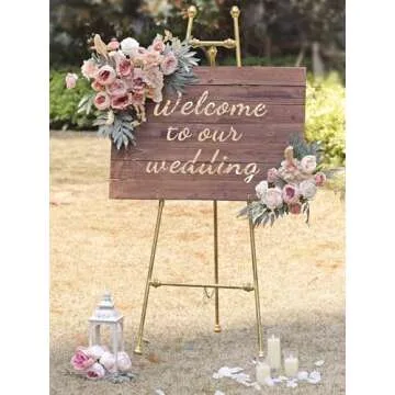 MISSPIN Fall Artificial Flowers Combo Box Set for DIY Wedding Bridal Bouquets Fake Peony Flowers Leaf with Stems Centerpieces Arrangements Party Baby Shower Home Autumn Decorations(Champagne)