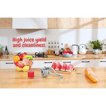 Revolutionize Your Juice Game with the Original Revolution Studio Hand Press Manual Juice Extractor Effortless Citrus Juicing User Friendly and Easy to Clean Premium Silver Finish