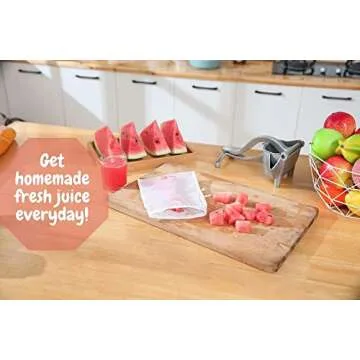 Revolutionize Your Juice Game with the Original Revolution Studio Hand Press Manual Juice Extractor Effortless Citrus Juicing User Friendly and Easy to Clean Premium Silver Finish