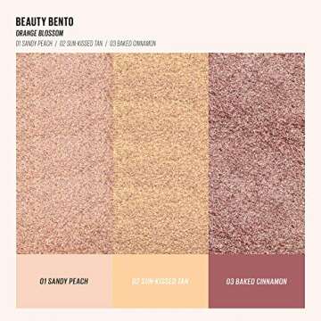 Kaja Beauty Bento Collection - Bouncy Eyeshadow Trio | Peach Orange Tones, Travel Size, 02 Orange Blossom, 2019 Allure Best of Beauty Award, Valentine's Day Gift, 0.03 Oz