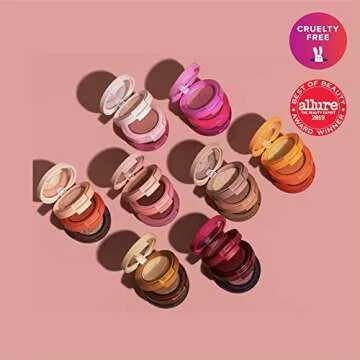 Kaja Beauty Bento Collection - Bouncy Eyeshadow Trio | Peach Orange Tones, Travel Size, 02 Orange Blossom, 2019 Allure Best of Beauty Award, Valentine's Day Gift, 0.03 Oz