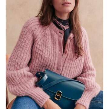 Hixiaohe Cardigan Sweater for Women – Long Sleeve Y2K Chunky Knit Outwear