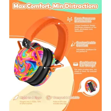 PROHEAR 032 Kids Noise Cancelling Headphones - Bright Orange