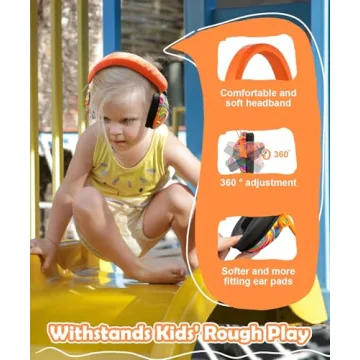 PROHEAR 032 Kids Noise Cancelling Headphones - Bright Orange