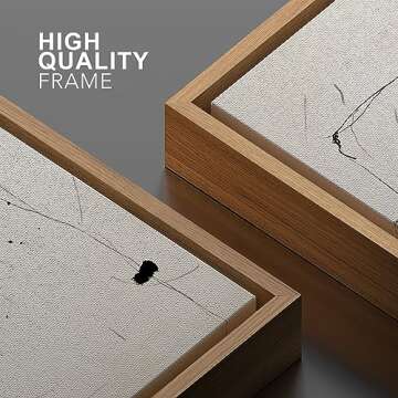 SIGNWIN Framed Canvas Print Industrial Grunge Mid-Century Paint, Abstract Mid Century Modern Decorative Contemporary for Living Room, Bedroom, Office - 16"x24" Natural