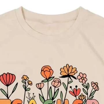 Cute Teacher Shirt Women Floral Design Inspirational Tee