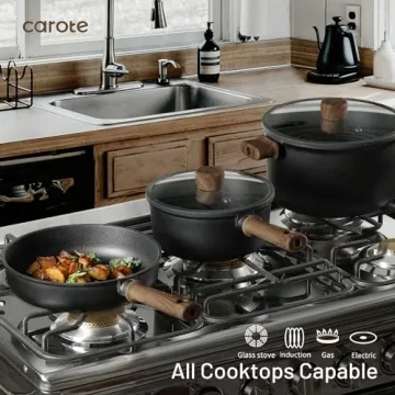 Discover CAROTE 9pcs Nonstick Cookware for Easy Cooking